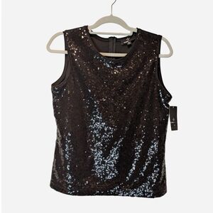 Ronni Nicole Black Sequin Tank Top